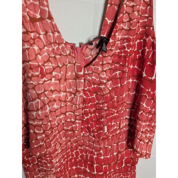 WHITE HOUSE BLACK MARKET Tank Top Tunic Layered Geometric Strappy Back Boho XS - Picture 3 of 11